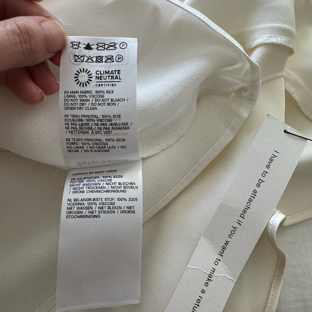 Reformation Ivory Satin Cowl-Neck Maxi Dress - Picture 11 of 12